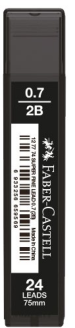 Faber Min Super Fıne 0.7mm 2b 75mm T.black 20 Li Tüp 127774