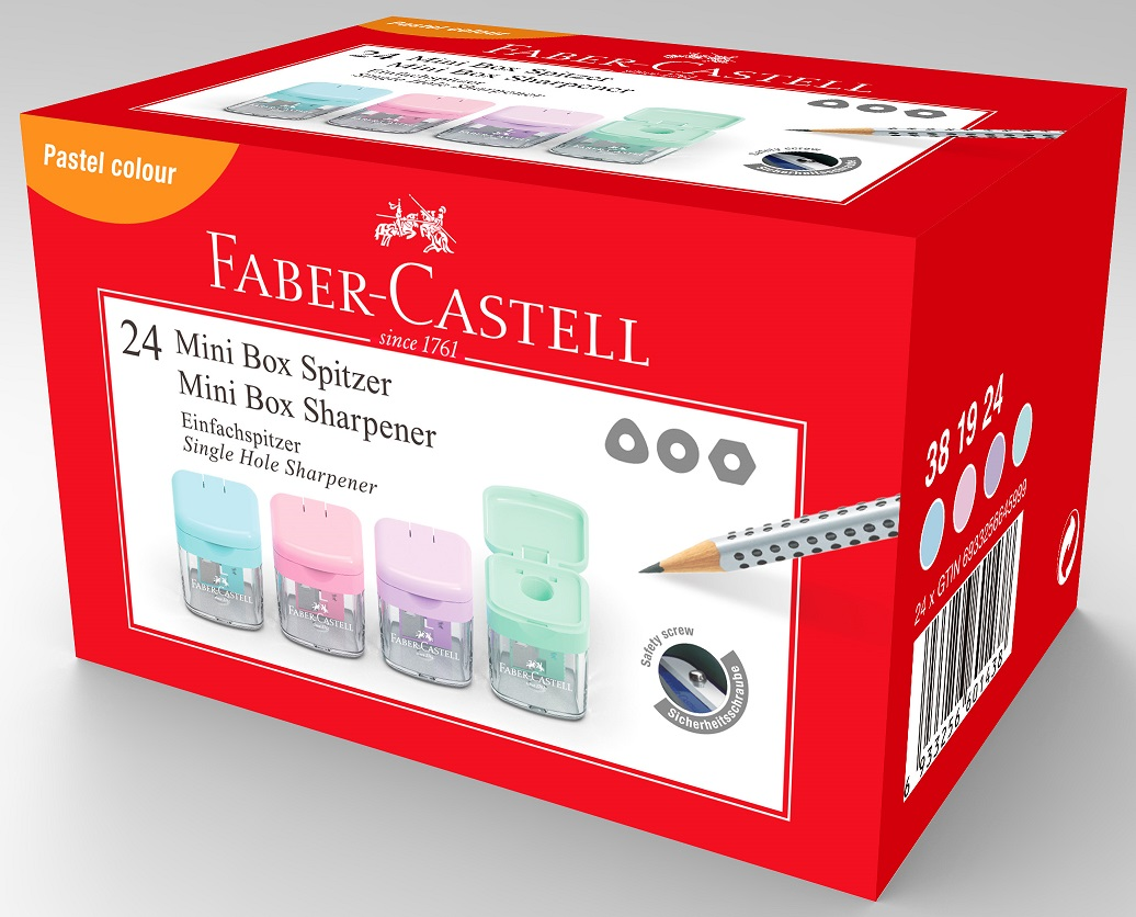 208218 Faber Kalemtıraş Minibox Pastel Tr Artw 381926 - Görsel 1