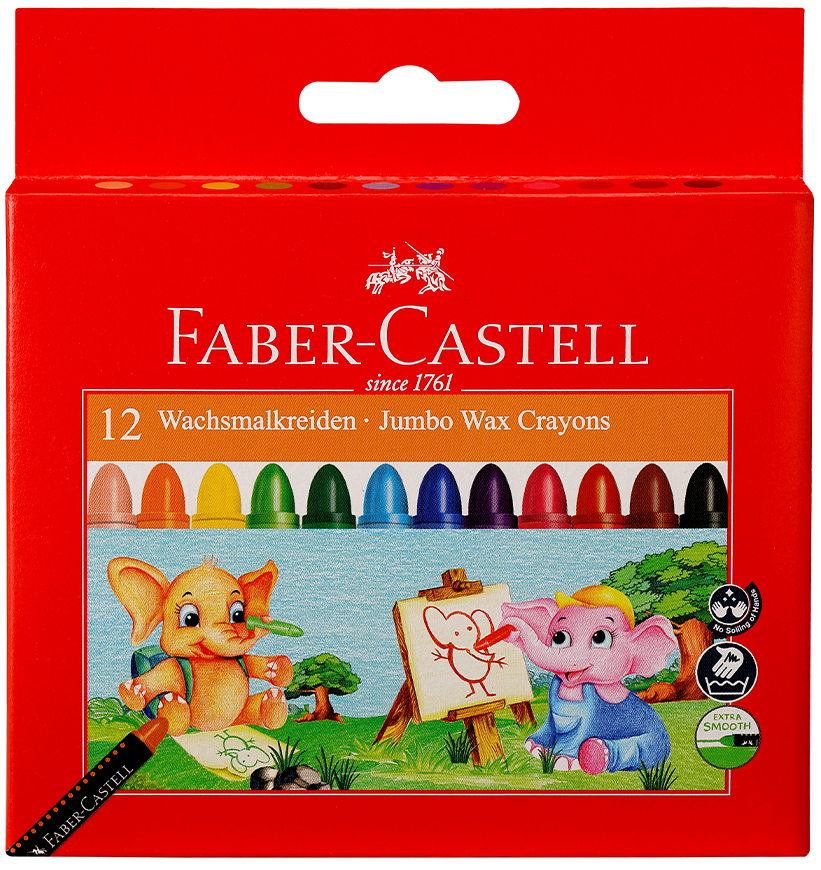 208225 Faber Pastel Wax Crayon Süper Yıkanabilir 12li 120040 - Görsel 1