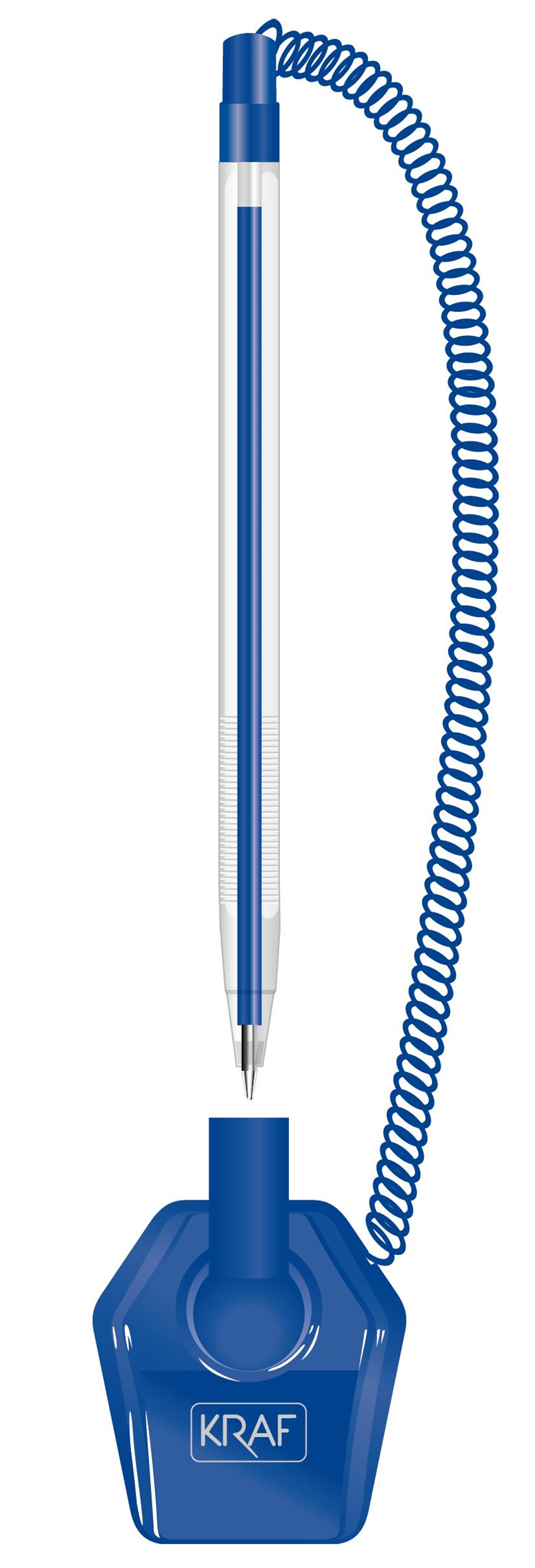 24151 Kraf Spiralli Tükenmez Kalem 0.7 Mavi 304g - Görsel 1
