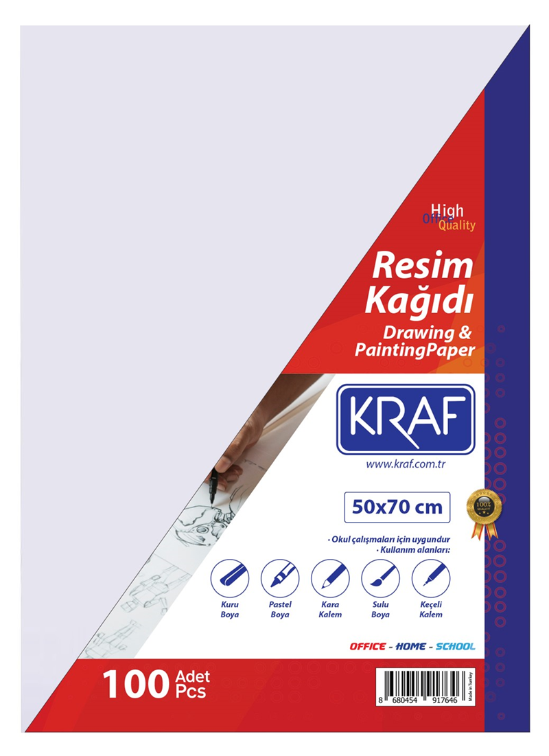 30644 Kraf Resim Kağıdı 50x70cm 100 Lü - Görsel 1