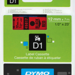 Dymo Şerit D1 12mm X 7mt Kırmızı/siyah 720570 45017