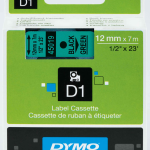 Dymo Şerit D1 12mm X 7mt Yeşil/siyah 720590 45019