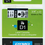 Dymo Şerit D1 6mm X 7mt Şeffaf/siyah 0720770 43610