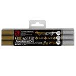 Zıg Yazı Seti Metalik Gold&sılver Ms/3vgs 3lü