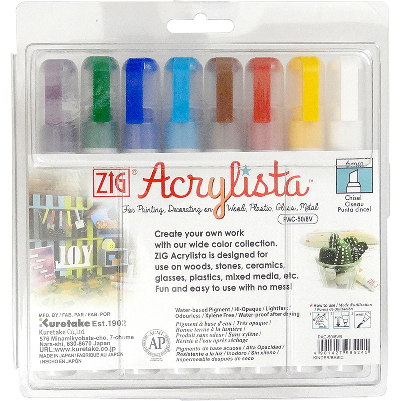 43690 Zıg Acrylısta Markör Kesik Uç Pac-50/8vb 8 Li Kınder/basıc - Görsel 1