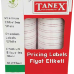 Tanex Motex Etiket 16x23 Çizgili Beyaz 1000 Li