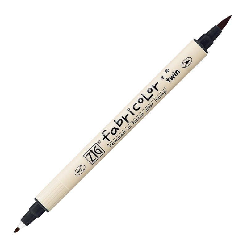 51163 Zıg Fabrıcolor Twın Kumaş Kalemi Tc-4000 010 Black - Görsel 1