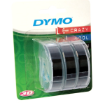 Dymo Kabartma Şerit 9mm X 3mt 3 Lü Bls. Siyah S0847730