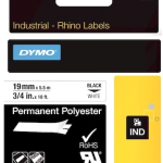 Dymo Şerit Rhinopro 19mm X 5.5mt Beyaz/siyah 18484