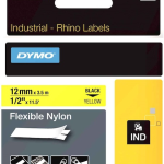 Dymo Şerit Rhinopro 12mm X 3.5mt Sarı/siyah 18490