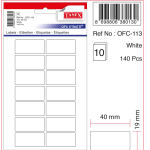 Tanex Ofis Etiketi Ofc-113 Beyaz