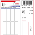 Tanex Ofis Etiketi Ofc-115 Beyaz