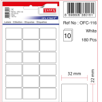 Tanex Ofis Etiketi Ofc-116 Beyaz