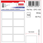 Tanex Ofis Etiketi Ofc-120 Beyaz