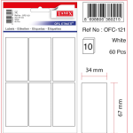 Tanex Ofis Etiketi Ofc-121 Beyaz