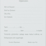Dilman Öğrenci İzin Kağıdı 100 Lü 3130