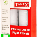 Tanex Motex Etiket 16x23 Çizgisiz Beyaz 1000 Li