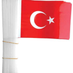 Buket Bayrak Sopalı Türk 80 Li 12x22,5cm Bkt-301