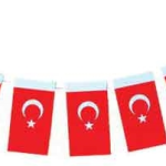 Buket Bayrak İpli Büyük Türk 11x18 Cm 40 Lı Bkt-303