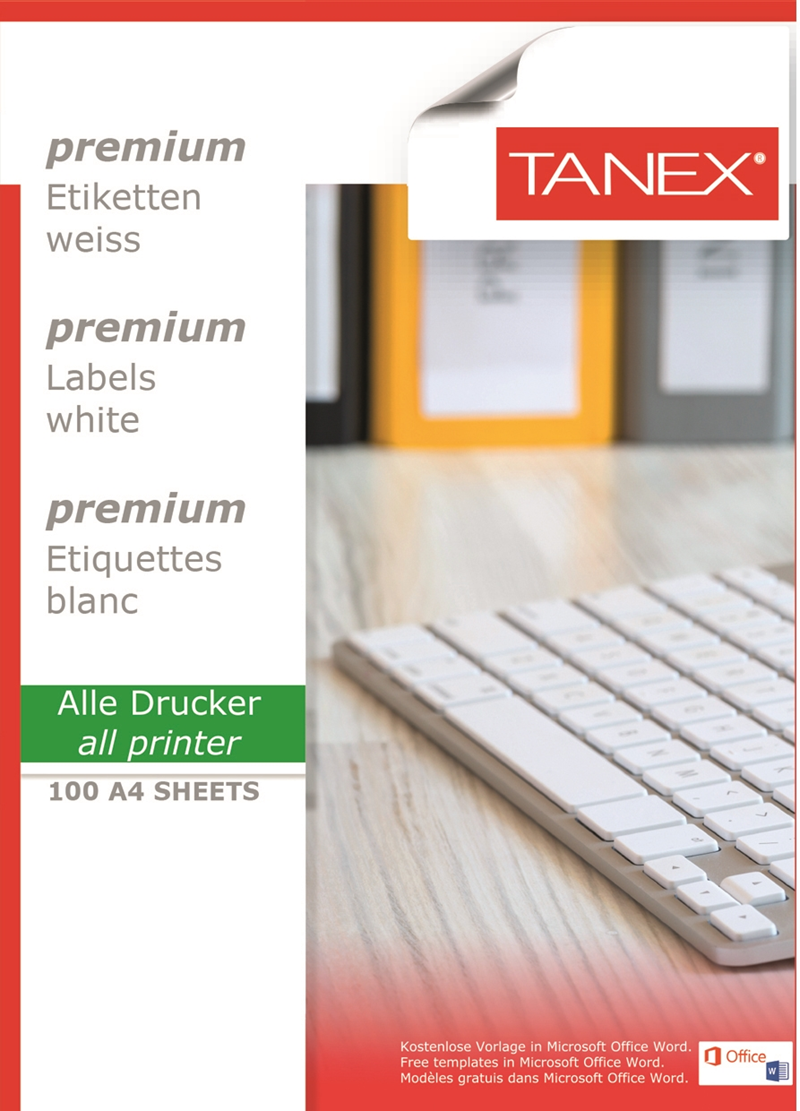 78736 Tanex Laser Etiket Tw-2003 210 X 99 Mm ( 3 ) 100 Lü - Görsel 1
