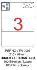 Tanex Laser Etiket Tw-2003 210 X 99 Mm ( 3 ) 100 Lü - Görsel 2