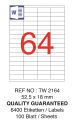 Tanex Laser Etiket Tw-2164 52.5 X 18 Mm 100 Lü - Görsel 2
