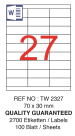 Tanex Laser Etiket Tw-2327 70 X 30 Mm ( 27 ) 100 Lü - Görsel 2