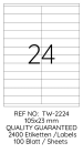 Tanex Laser Etiket Tw-2224 105 X 23 Mm 100 Lü - Görsel 2