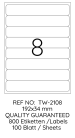 Tanex Laser Etiket Tw-2108 192 X 34 Mm 100 Lü - Görsel 2