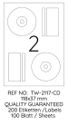 Tanex Laser Etiket Tw-2117 Cd 118 X 37 Mm 100 Lü - Görsel 2