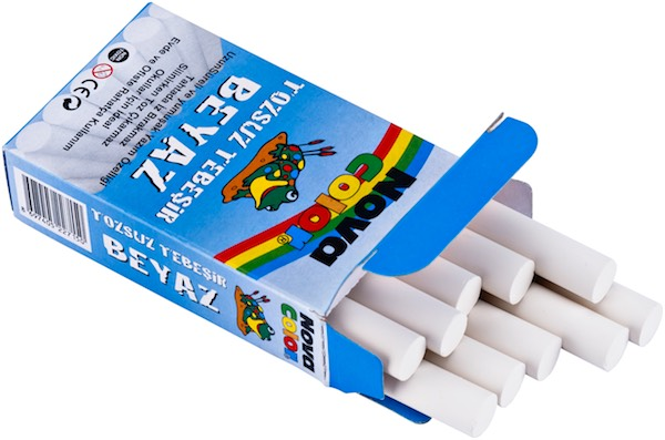 807 Nova Color Tebeşir 10 Lu Beyaz Tozsuz Nc-4110 - Görsel 1
