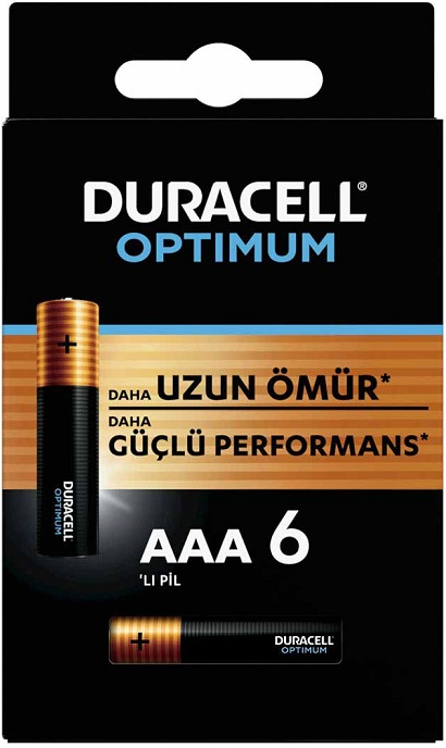 92411 Duracell Pil Optımum 6 Lı Aaa İnce Kalem - Görsel 1