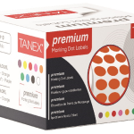 Tanex Nokta Etiketi 10 Mm 5000 Li Turuncu Tekli Kutu