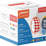 Tanex Nokta Etiketi 25 Mm 2500 Lü Kırmızı Tekli Kutu
